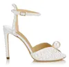 Vobes Chaussures de mariage Perlembellifhed Satin Platform Sandales Elegant Women Bride Pearls High Heels Ladies Pumps4909619