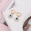 Evil Eye Creolen für Damenschmuck, modisch, Vintage, rund, türkisches blaues Auge, kleine Kreis-Ohrringe
