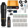 Professionelle Tattoo Kit Rotary Pen Maschine mit Box Mast Set Permanent Make-up Patrone Nadel Körper Kunst 220728