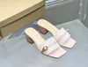 Mode-printemps et été nouvelle série de pantoufles transparentes importées en cuir laqué en peau de mouton tempérament intérieur dames sandales à talons hauts