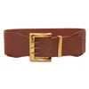 Belts Men S Belt Wide Waist Elastic Fashion Wild Women's Band Dress Buckle Waistband Stretch Sour PeachBelts Smal22