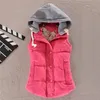 2017 Autunno Inverno Moda Cotone Gilet Donna Patchwork Senza maniche Collare con cappuccio Cappotto casual Colete Feminino Gilet x171119