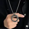 Hänge halsband retro skallernake design halsband män kvinnor cool trend lokomotiv tonåring tillbehör amulett mäns gåvapender