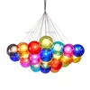 Modern Mouth Blown Glass Pendant Lamp Colorful Bubble Suspension Light Hotel Shop Kids Nursery Multi Colors Hanging Lighting