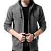 Autumn Winter Jacket Men Sweater Warm Cashmere Wool Zipper Cardigan Jacket Men Coat Dress Casual Knitwear Male Clothes 201127