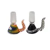 Bull Horns Smoking Glass Bowls Slide Blending Horn with Colors Filter Thick Bowl 14mm 18mm Male Female Joints For Bongs Hookah Water Pipe