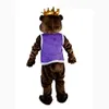 Festival Dres Cartoon Crown Bear Mascot Costumes Carnival Hallowen Gifts Unisex Adulti Fancy Party Games Outfit Holiday Celebration Cartoon Outfits