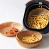 50pcs Air Fryer Parchment Liners Noncstick Rispable Tray Barbecue Plate Food Food Oven Baper Round Round 220618