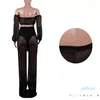 2022 Designer Mulheres roupas 2 peças conjuntos de roupas de perna larga lanterna de lanterna de lanterna Hola