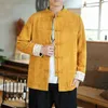 2022 Autumnjack Men Chinese stijl Loose Tang Suit Mens Casual Kungfu Coats Mannelijke retro schijf Buckle Button Hanfu Outerwear L220706