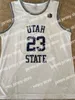 Nouveau 2021 Utah State Aggies College SAM MERRILL Jersey Hommes Neemias Queta Diogo Brito Justin Bean ALPHONSO ANDERSON BROCK MILLER PORTER Personnalisé