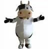 Costume della mascotte della mucca da latte di Halloween Personaggio a tema anime dei cartoni animati di alta qualità Formato adulto Festa di carnevale di Natale Vestito da esterno