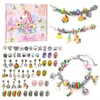 Bedelarmbanden Kinderen Bracelet Making Kit Supplies Beads Creative Diy Handmade Crystal Jewelry Kid Pink Gift Box Setcharm Lars22