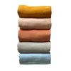 Newborn Blankets Class A soft Bamboo Muslin Cotton Solid Color Dyeing Home Infant blanket Bath Towel Babys Swaddle wrap bathroom Robes baby swaddlers for newborns