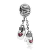 Andy Jewel Authentic 925 Sterling Silber Perlen Pink Woll Fäustlinge Dangle Charme Charms Fits European Pandora Style Juwely Bracelets Halskette 791181