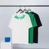 2022SS Projektantów T Shirt Summer Europe Paris Polos American Stars Fashion Męskie Tshirts Star Satin Cotton Casual Casual T-shirt Kobiety Mans Tees Black White # 52258 T-shirt