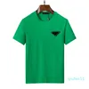 2022-Mens Casual Print Creative t-shirt Solide Respirant TShirt Slim fit Crew Neck Short Sleeve Male Tee noir blanc vert