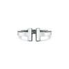 2022 Klassische doppelte T -Shaped -Ringe Eröffnung 925 Sterling Silver Band Rings 11 Mit Original Logo Fashion Woman Schmuck Ring4787507