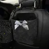 Organisateur de voiture mignon diamant nœud papillon sac de rangement suspendu Auto poche barrière de siège arrière support conteneur rangement rangement voiture