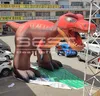 Dinosauro gonfiabile gigante T-Rex di colore rosso per la decorazione pubblicitaria del festival, grandi palloncini tirannosauro