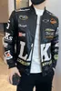 Herrjackor Bomber Men Varsity Jacket baseball läder broderi tryckning racingkläder unisex coatsmens 694