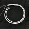 Collier de luxe en diamant de tennis de créateur, bijoux en argent sterling 925, chaîne de glace, fête, 5A, zircone cubique, ras du cou, Ne1974779