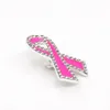 10 stks/partij Roze Emaille Clear Rhinestone Broches Lint Vorm Borstkanker Awareness Medische Vlinder Pins Voor Verpleegkundige Accessoires