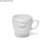 Mugs Black White Three-dimensional Lip Cup Coffee Ceramic With Handle Couple Cups Mug Home Teacup Milk Tea