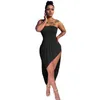 Summer Women Dresses Fashion Solid Color Womens Sexy One Piece Slim Dress Bra Loose Irregular Long Skirt Club Clothing