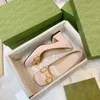 Scarpe eleganti da donna Primavera Tacco grosso Tacchi alti 100% pelle Fibbia in metallo Scarpa da barca con tacco firmata da donna Taglia grande 35-41-42 con scatola