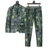 Suits Erkekler Blazers Mix Style Tasarımcı Sonbahar Lüks Erkek Out Giyim Kapı Slim Fit Sıradan Hayvan Grid Geometri Patchwork Baskı Erkek Moda Elbise Takım 0O5H