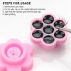 Eyelash Extension Glue Holder Flower Shaped Grafting Pad Lashes Cup Honeycomb Tattoo Ink For Women Girls