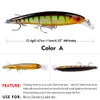 Haute qualité 10 lignes Laser couleur Minnow leurres de pêche basse Crankbait crochets s'attaquer à manivelle appâts Opp sac emballage 13.4g 11 cm / 4.33 "K1625