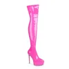 Boots New Pointed Waterproof Platform Thin High Heels Knee Length Fashion Sexy Large Women's 220722