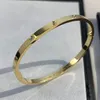 10 diamonds Love bangle narrow version bracelet gold 18 K never fade 1619 size with box official replica top quality luxury brand5073832