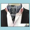 Cravat binder modetillbehör vintage män paisley bröllop formell brittisk stil gentleman polyester silk casual halsduk slips droppleverans 202
