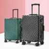 Den nya tummen Aluminium Frame Trolley Case Boarding Bagage Bag Universal Wheel Suitcase Hållbar J220707