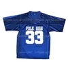 US Al Bundy＃33 Football Jersey Polk High Married With Children Men Movie Shirts All Stitched Blue S-3XL