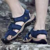 Genuine Sandals Leather Men Summer Large Size Men's Casual Shoes Slippers Big 38-47Sandals sa 's 38-47