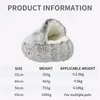 Winter Long Plush Pet Cat Bed Round Cushion House Warm Basket Sleep Bag Nest Kennel For Small Dog 220323