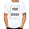 Camiseta con estampado personalizado para hombre y mujer, camiseta informal Harajuku, camisetas DIY Your Like P o o camiseta personalizada en blanco y negro 220614