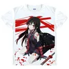 Męskie T-shirty Czerwone oczy Miecz Akame Ga Zabij Esdeath Mężczyźni Unikalna koszulka z motywem Anime Drukuj Krótki rękaw Casual Koszula Cosplay Koszulki Masculina Me