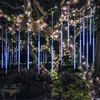 Strings Meteor Shower Rain Lights 30CM 50CM Impermeabile Decorazione natalizia Stringa che cade per la festa di Natale D30LED LEDLED LED