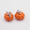 Pendant Necklaces Halloween Spray Paint Pumpkin Alloy Earring Necklace Metal 10X11mm Small PendantPendant