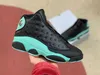 Jumpman 13 13S Basketball Sports Shoes Mens High Flint Bred Island Green Red Dirty Starfish Dark Powder Blue Black Cat Court Purple Trainer Sneakers Designer Brand