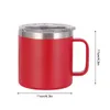 Kupalar 14 oz çift duvar önleyici kahve kupa yalıtılmış portatif paslanmaz çelik parlatma bira çayı suyu içme fincanı