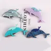 Pins Brooches Bling Shiny Cute Dolphin Acrylic Brooch For Women Kid Beauty Animal Fashion Jewelry Party Birthday Christmas GiftPins