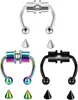 magnetic septum nose ring fake septum piercing horseshoe stainless steel nonpiercing clip on nose rings whole4315523