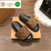 2022 Fashion Luxury Slides slippers designer shoes snake print Slide Summer Wide Flat Leather Rubber Flats Sandals with box dust bag