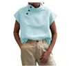 Celmia Стильные хлопчатобумажные топы 2022 Лето с коротким рукавами женские блузки